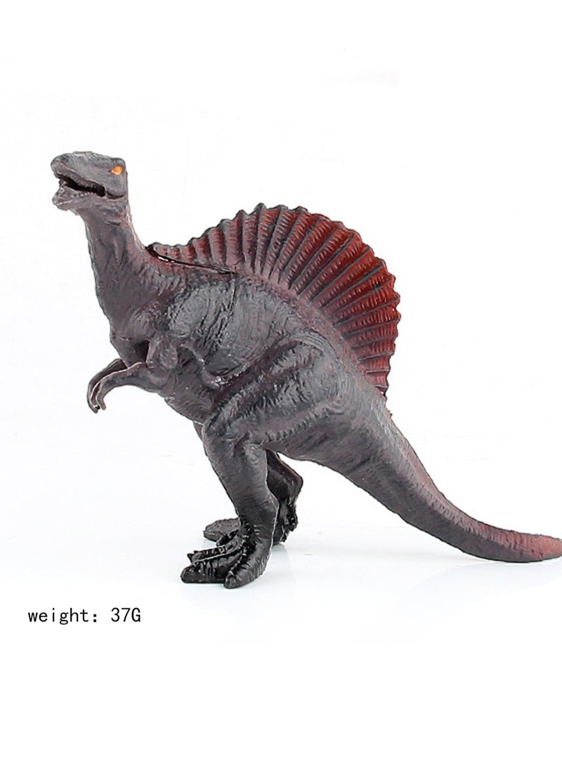 6 Inch Black And Red Spinosaurus, Realistic Jurassic Dinosaur Model Toy, Plastic Educational Prehistoric Animal Model For Kids And Toddlers - Image 1